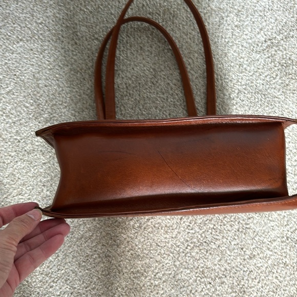 Leather tote/portfolio; never used; tan - Picture 3 of 6